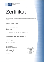WEG-Verwaltung > Zertifizierte Verwalterin nach § 26a WEG (IHK) | PARLIMA